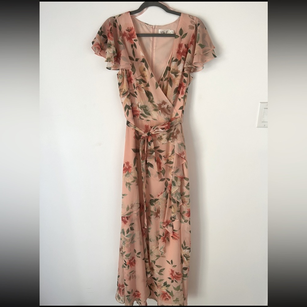Eliza J floor length floral dress